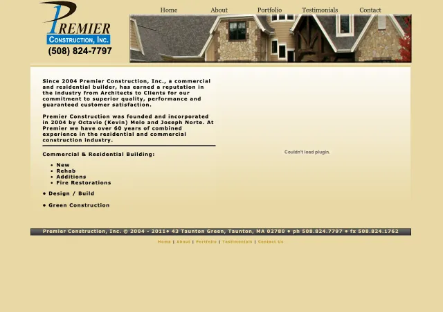 Premier Construction, Inc. — original site
