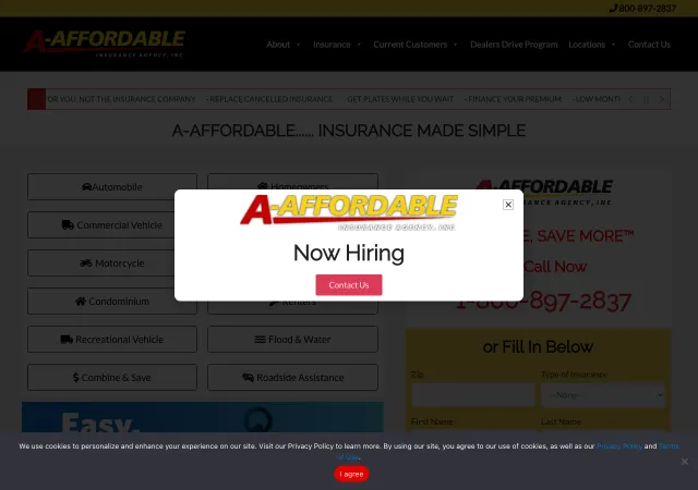 A-Affordable Insurance — original site