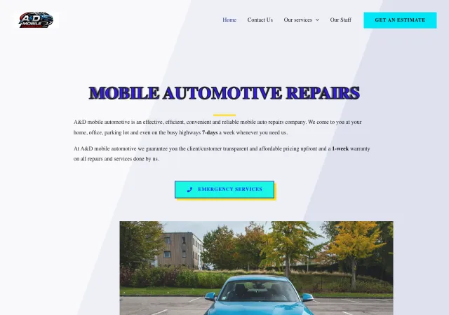 A&D Mobile Automotive — old site