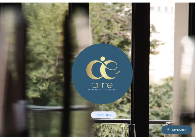 Aire Restaurant & Catering — old site
