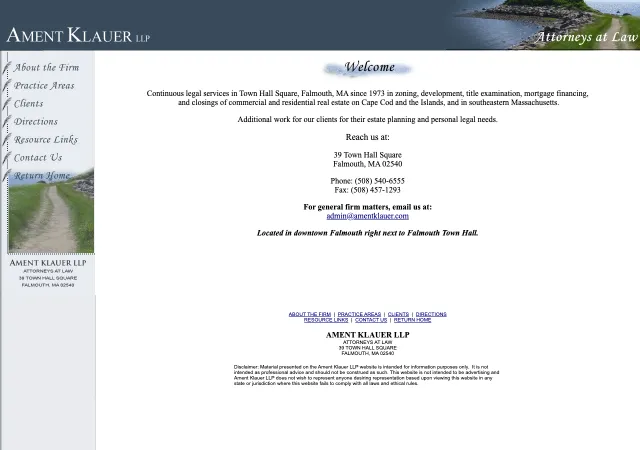 Ament Klauer LLP — old site