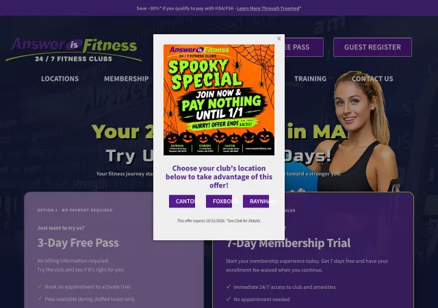 Answer Is Fitness — original site