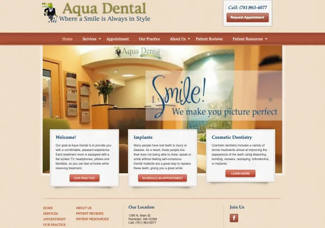 Aqua Dental — old site