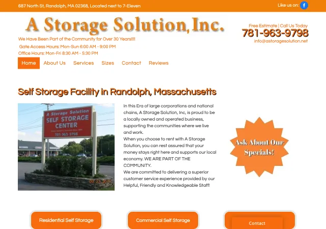 A Storage Solution, Inc. — original site