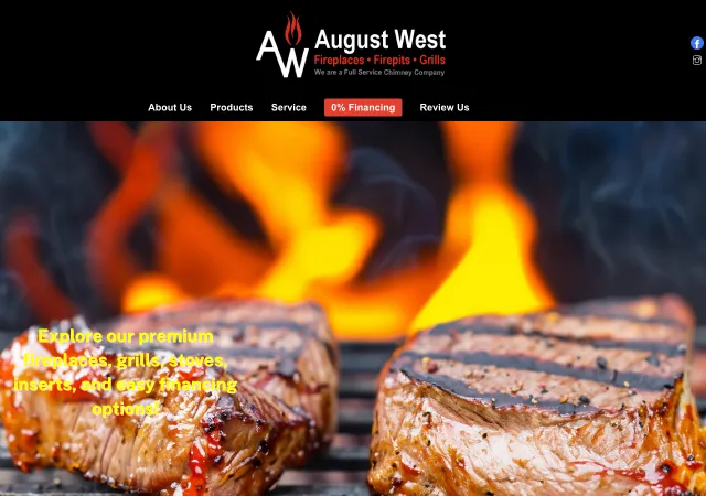 August West Fireplace & Chimney — original site