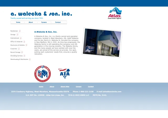 A. Walecka & Son, Inc. — original site