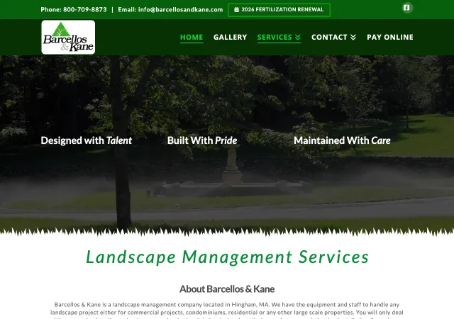 Barcellos and Kane Landscaping — original site