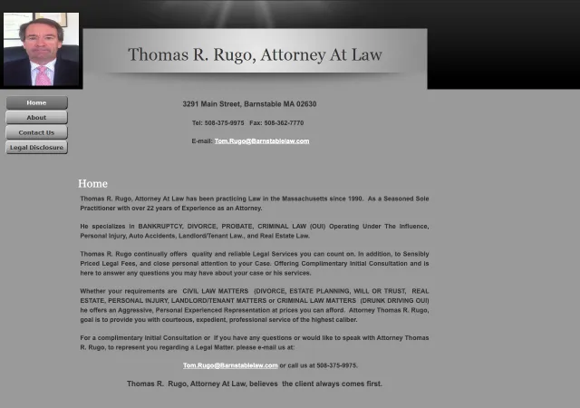 Thomas R. Rugo, Attorney At Law — old site