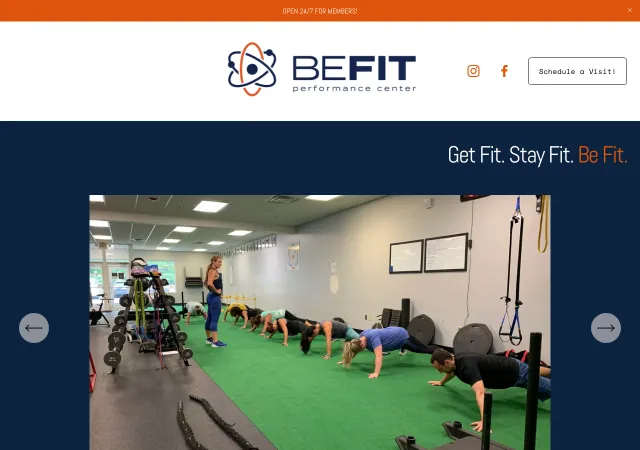 Be Fit Performance Center — old site