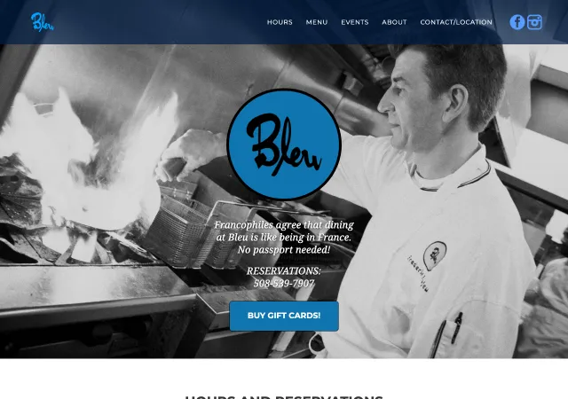 Bleu Restaurant — old site