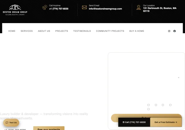 Boston Dream Group — original site