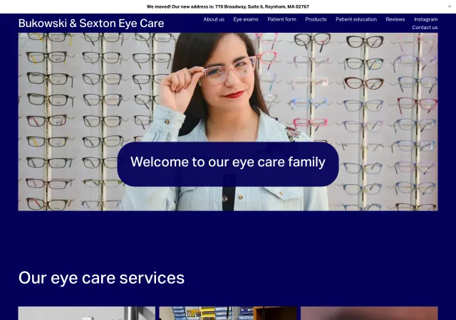 Bukowski & Sexton Eye Care — original site