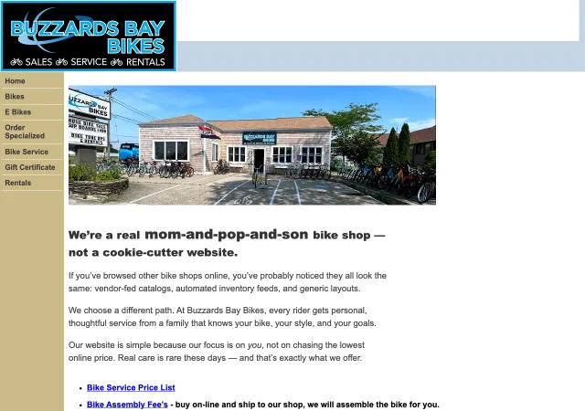 Buzzards Bay Bikes — original site