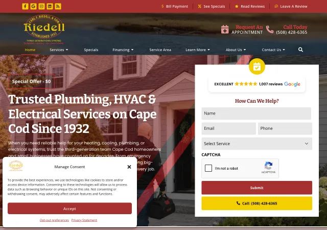 Carl F. Riedell & Son — original site
