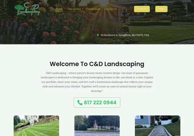 C&D Landscaping — old site