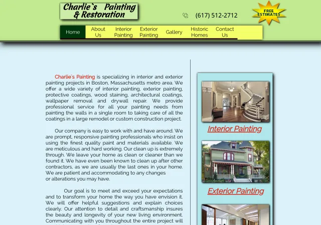 Charlie's Painting Inc — original site