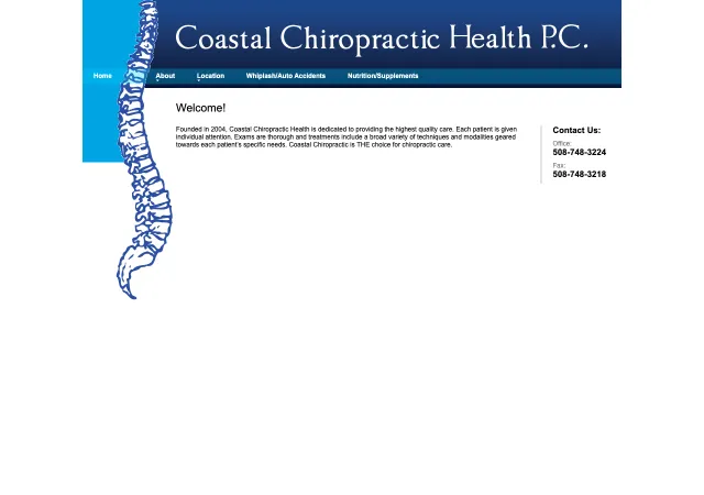 Coastal Chiropractic Health — old site
