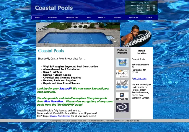 Coastal Pools — old site
