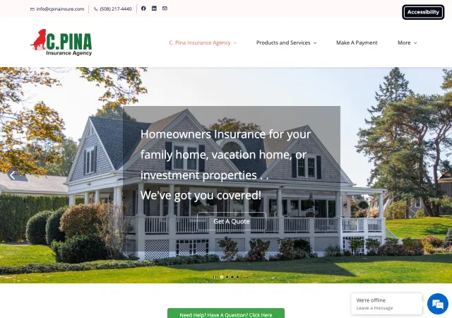 C. Pina Insurance Agency — original site