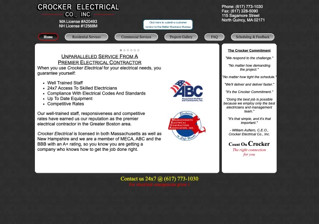 Crocker Electrical Co., Inc. — original site