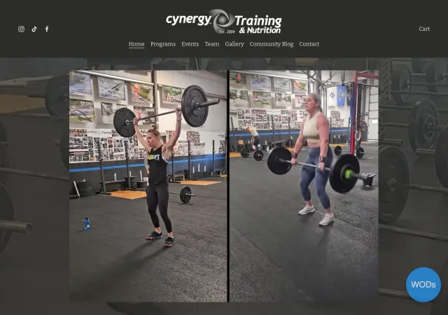 Cynergy Training & Nutrition — old site