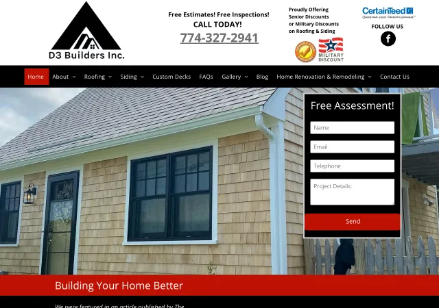 D3 Builders Inc. — original site