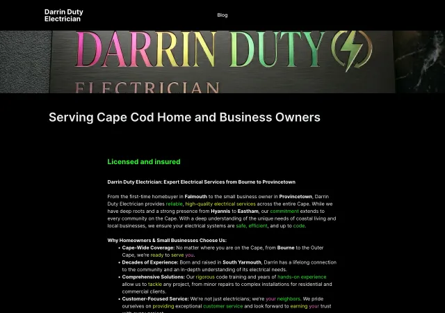 Darrin Duty Electrician — old site