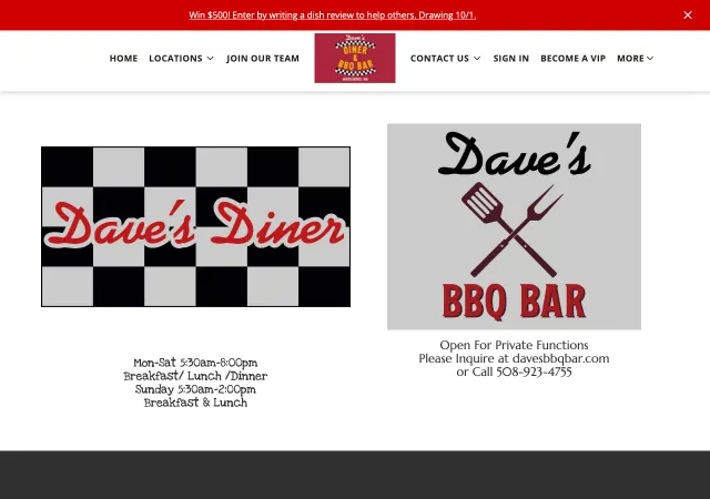 Dave's Diner — old site