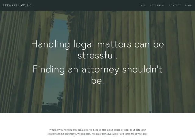 Stewart Law, P.C. — old site