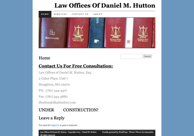 Law Offices of Daniel M. Hutton, Esq. — original site