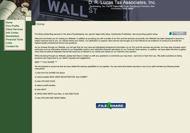 D. R. Lucas Tax Associates, Inc. — original site