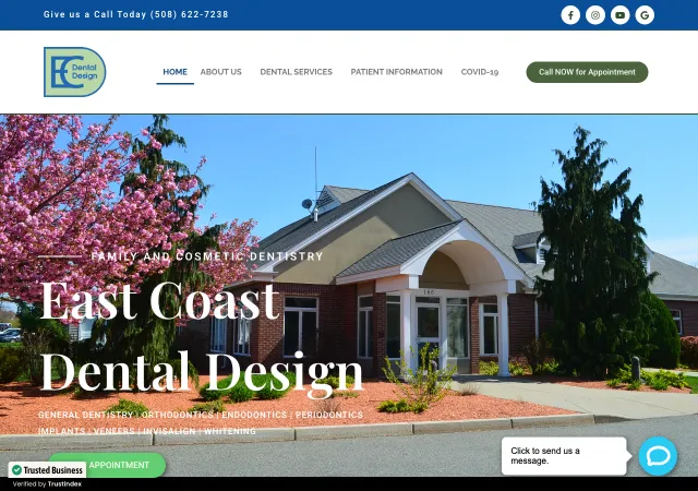 East Coast Dental Design — old site