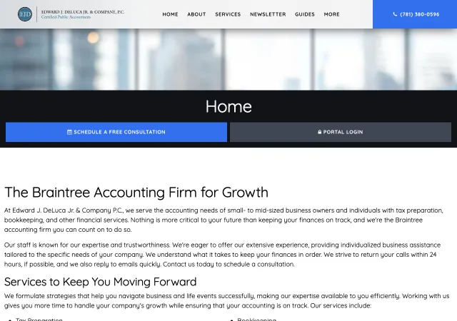Edward J. DeLuca Jr. & Company, P.C. — original site