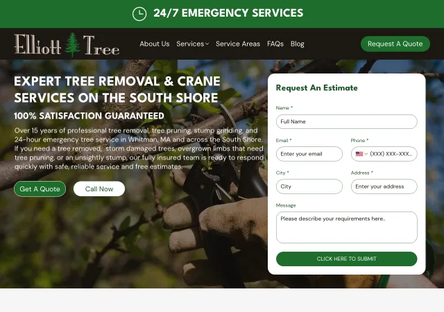 Elliott Tree & Landscaping — old site