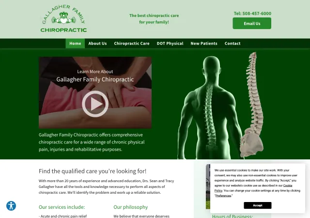 Gallagher Family Chiropractic — old site