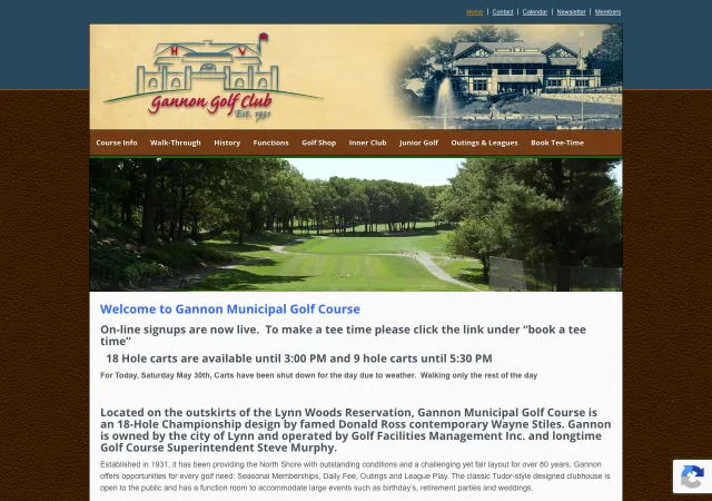 Gannon Municipal Golf Club — original site