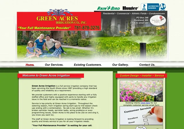 Green Acres Irrigation Co., Inc. — old site