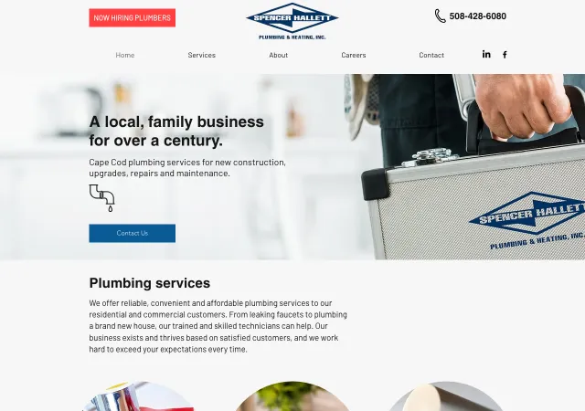 Spencer Hallett Plumbing & Heating, Inc. — old site