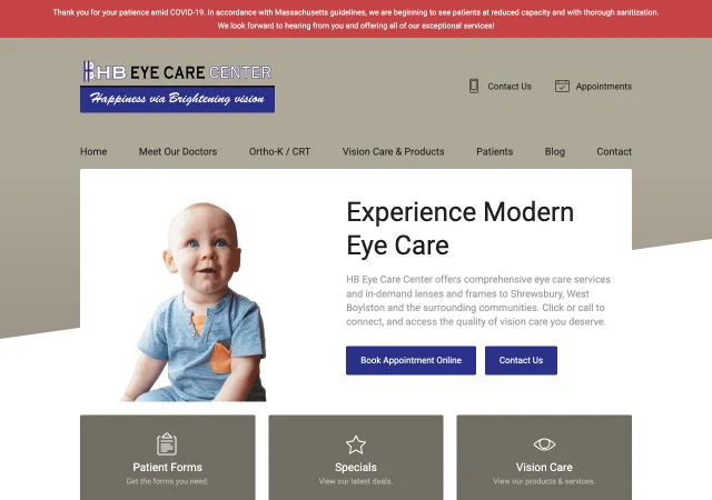 HB Eye Care Center — original site