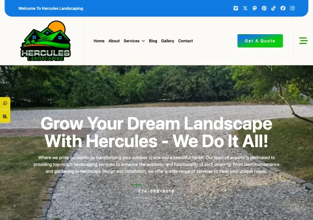 Hercules Landscaping — original site