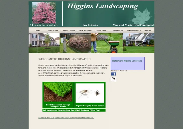 Higgins Landscaping — original site