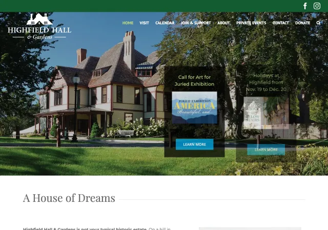 Highfield Hall & Gardens &mdash; original site