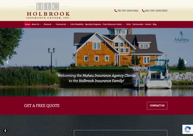 Holbrook Insurance Center — original site