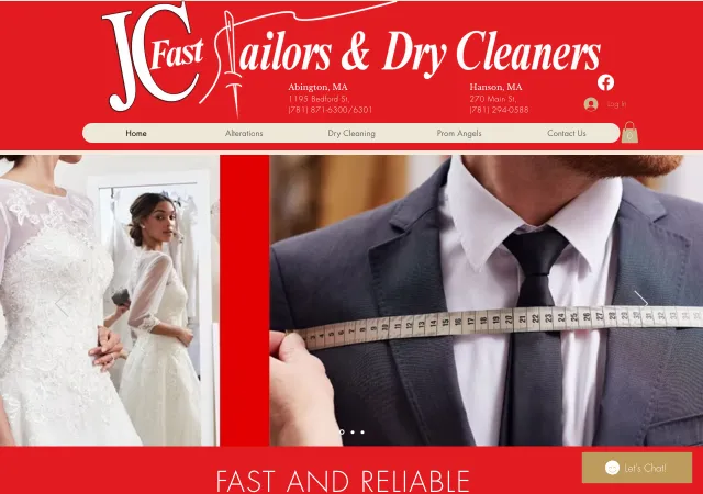 JC Fast Tailors & Dry Cleaning — old site