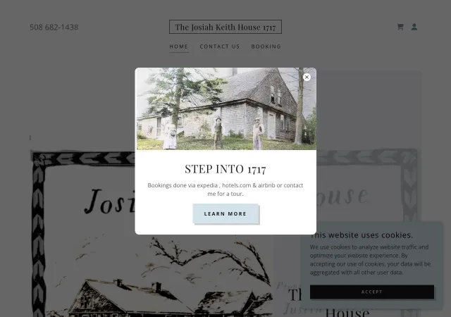 The Josiah Keith House 1717 &mdash; original site