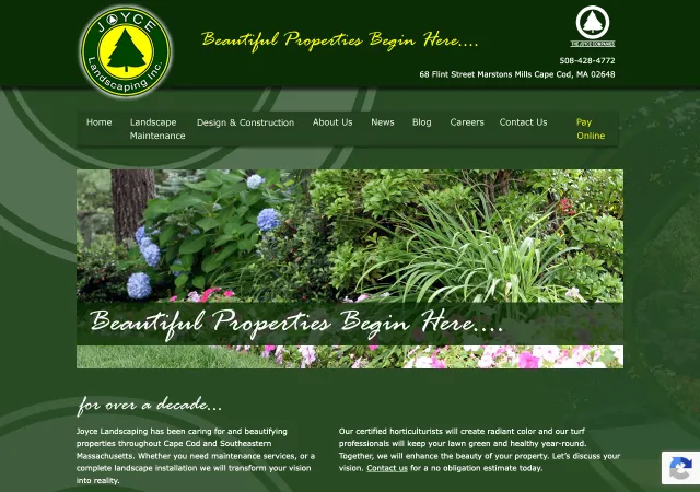 Joyce Landscaping — original site