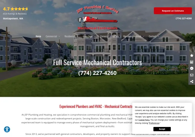 JSP Plumbing & Heating — original site