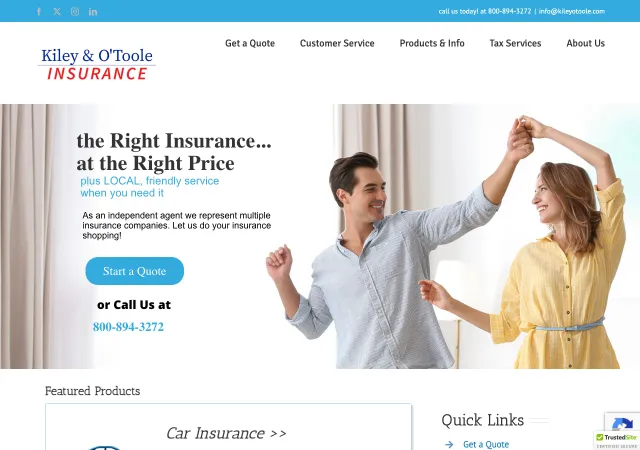 Kiley & O'Toole Insurance — original site