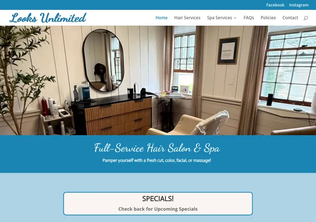 Looks Unlimited Salon & Spa — original site