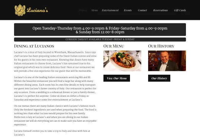 Luciano's Restaurant — original site